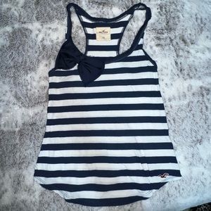 White and Navy Tank Top for Women